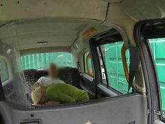 Short haired amateur anal banged in cab