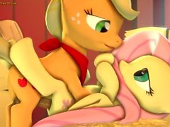 MLP 3d Futa ponit applejack x fluttershy sfm