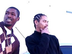 Black Ebony College Girl talk to Casting Fuck on Street