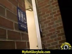 Horny Lady Enjoys Gloryhole Cocksucking Interracial 13