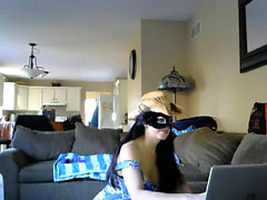 Amateur Passiekoppel blinkt Titten auf Live-Webcam