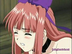 Tied up anime gets cunt drilled