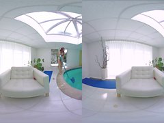 VR BANGERS Rihanna Samuel piscina pulitura Prendi arrapata e musturbate