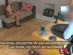 FakeAgentUK Hot tattood minx fooled into fake sex casting