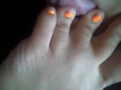 Auto-adoração laranja toes