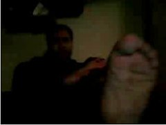 Hetero Typen Füßen vor der Webcam # 566