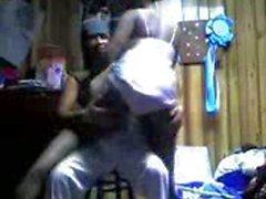 African woman dancing for her man