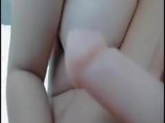 Busty horny chick fingering her wet pussy