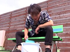 Japanese teen getting toyed and extremely tickled