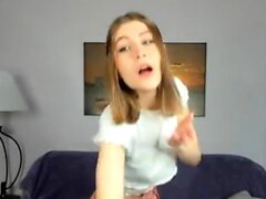 Small titted teen from EU masturbating