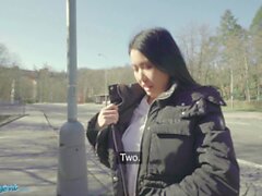 Public Agent Asian babe Alina Crystall Fucks Stranger for Cash