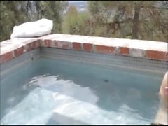 busty mom fucked in the hot tub by young delivery guy