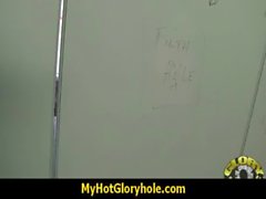 Corneo signora gode Gloryhole Cocksucking Interracial diciannove