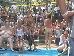 A bunch of crazy women get naked and start dancing for the camera