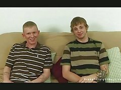 Cute gay twink fucks with straight due