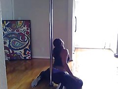 Maliah Michel working the stripper pole