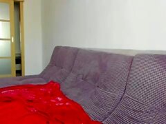 Bonito Curly morena solo webcam masturbação