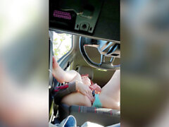 Public masturbation, car sex, offering sex public car