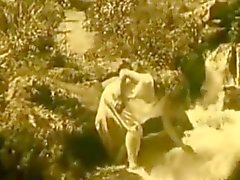 Vintage Filme Erótico 7 - menina nua na cachoeira 1920
