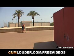 Raquel Love sucks Cock on the street