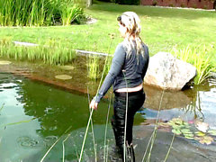 Gunge, wet pantyhose wetlook