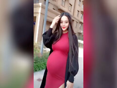 Asian pregnant, dancing, dance