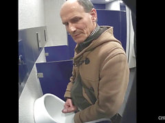 Public toilet, old men in toilet, cruising