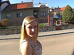 Stunning angel is being seduced to have public sex