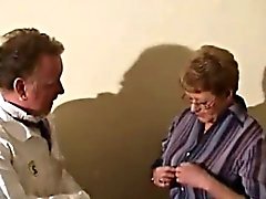 Horny granny fucks old guy