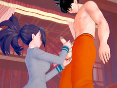Goku sex, momo yaoyorozu 3d