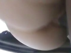 British interracial couple does quickie in car