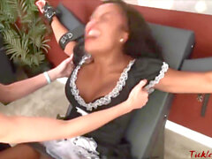 Ebony tickling, rack tickling torture