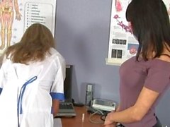Doctor take an exam in sexy brunette