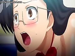 Innocent brunette anime kuokka imee kukko Part4