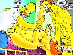 Dei Simpson hentai un'orgia