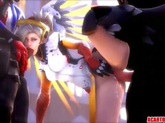 Overwatch Mercy compilação sexo para os fãs