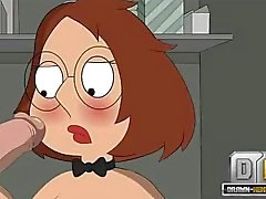 Individuo de la familia pornografía a Meg viene a un armario