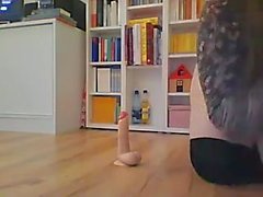Dicke Tittenschlampe gefangen in Webcam