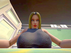 Giantess cartoon explore body, giantess games animation, giantess vore