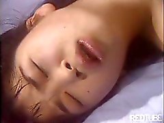 Cute Japanese girl is getting nailed by tongue and hard cock