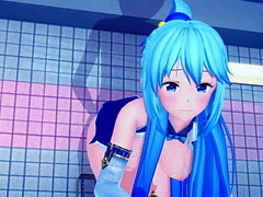 Aqua 3d hetai, konosuba hentai pov, anime hentai 3d