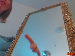 dildo mirror fucking