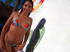 Azgın Latina Amatör Anal Seks Yakın Bahçe Havuzu