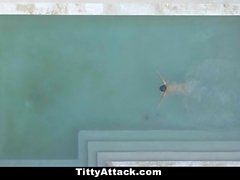 TittyAttack Peituda Latina Fucked By The Pool