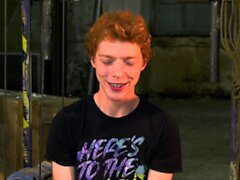 Red hair sub twink sucks dick and gets dominated over