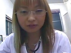 Cute Japanese Doctor Sucking Coc