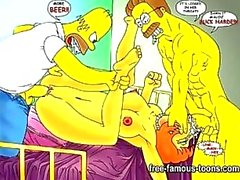 Los simpsons hentai pornografía parodia