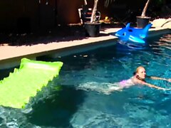 DavidNudes - Amanda Naked Pool Fun